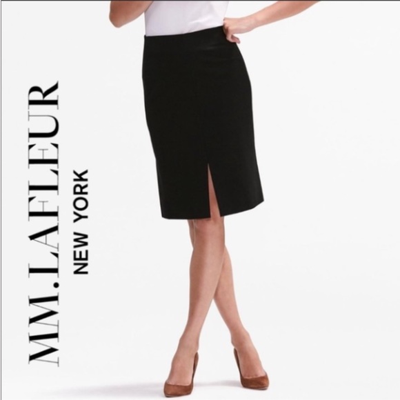 NEW MM Lafleur Greenpoint Pencil Skirt in Black Size 0